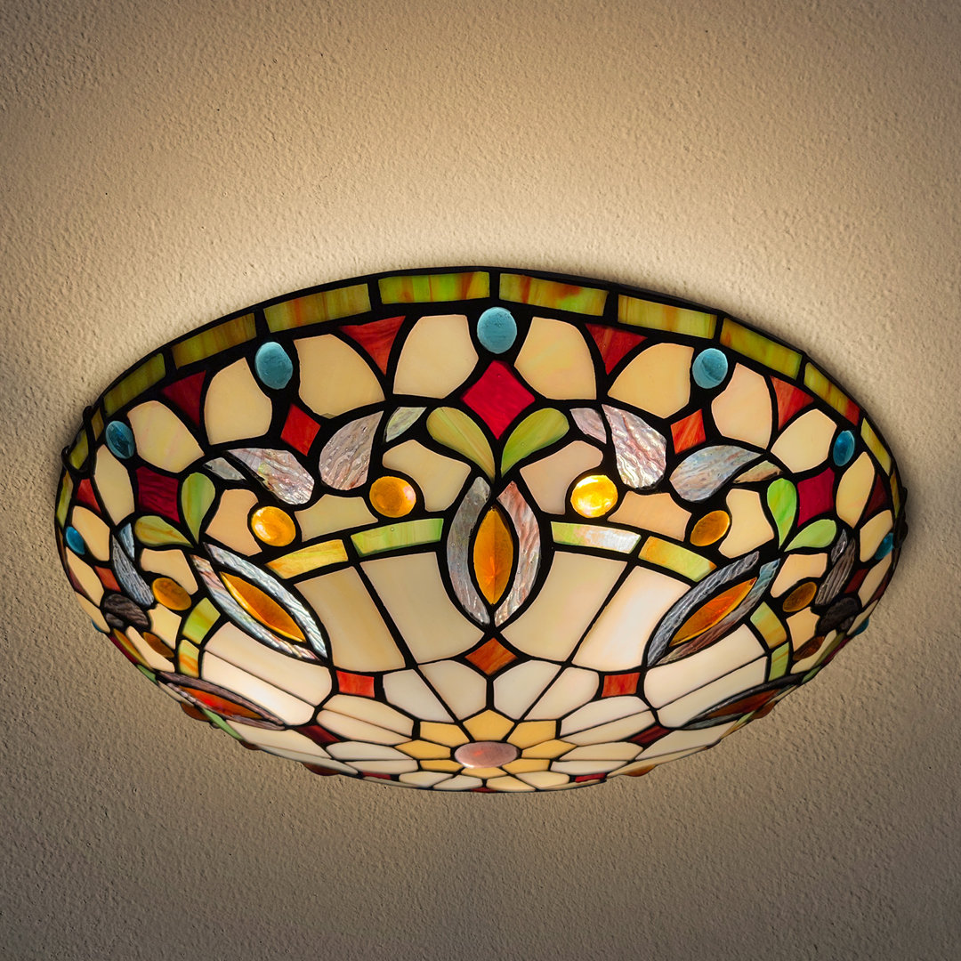 Tiffany Glass Flush Mount Vinplus