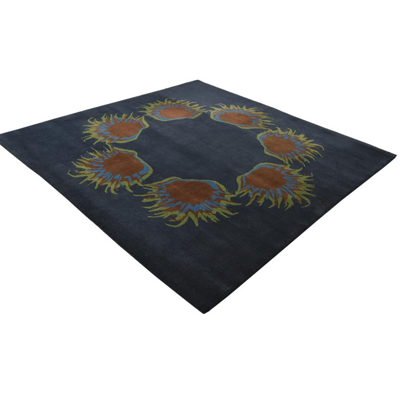 8 Ft Square Parris Navy Blue Rug