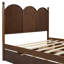 Grand lit plateforme en noyer avec lit gigogne et rangement TG-1783866078