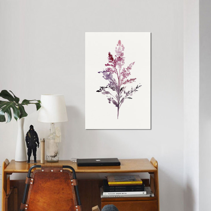 « botanique ii », impression sur toile, H 26 po x l 18 po x P 1,5 po, Toile tendue, Pas de tapis
