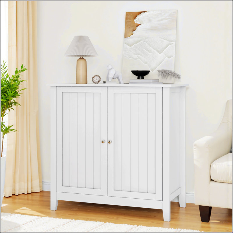 White Double Door Storage Cabinet