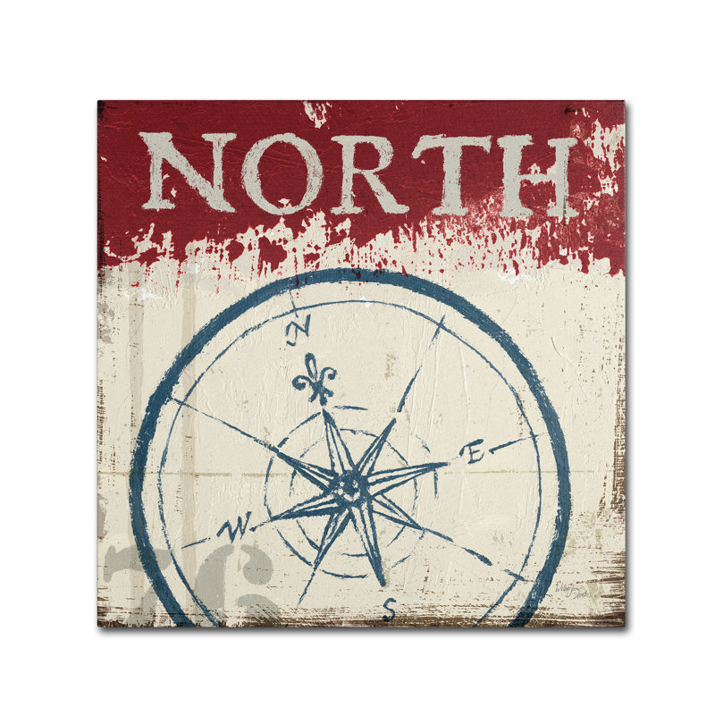 Amiram «Nautical I» par Wellington Studio, impression sur toile tendue, H 18 po x l 18 po x P 2 po