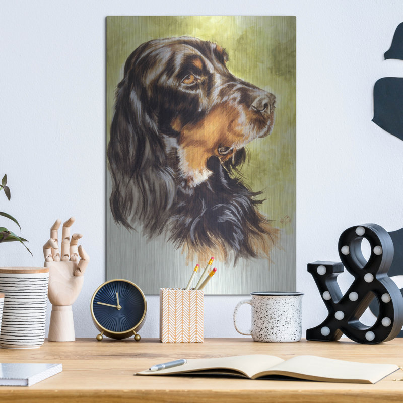 «Gordon Setter» par Barbara Keith, H 16 po x l 12 po