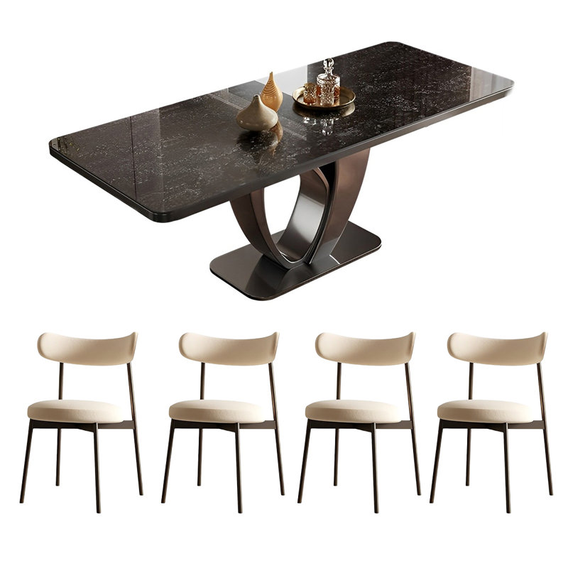 Ensemble de table et de chaises rectangulaires Home Rock, H 29,52 po x L 70,86 po x l 35,43 po