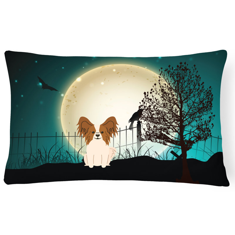 Coussin lombaire intérieur / extérieur Halloween, Rouge / blanc