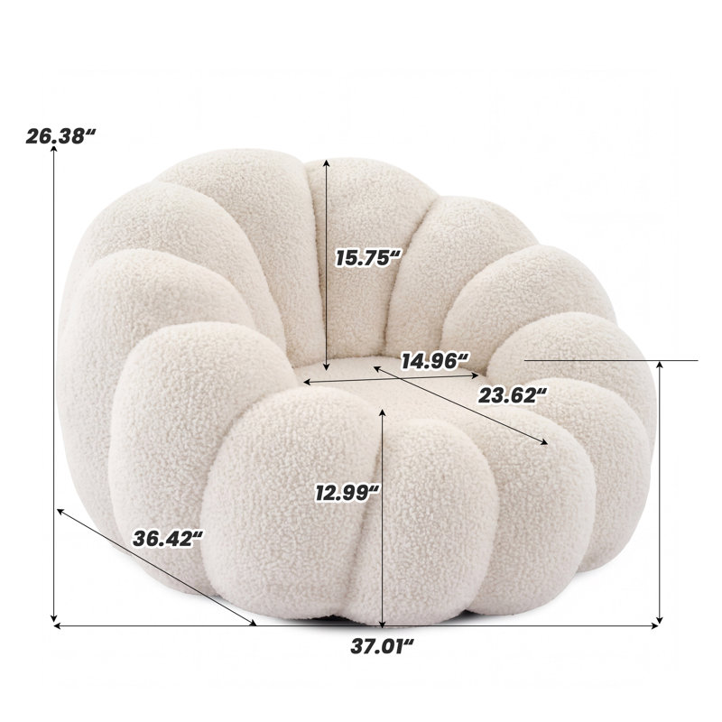 Upholstered Swivel Chair (Set of 2), White