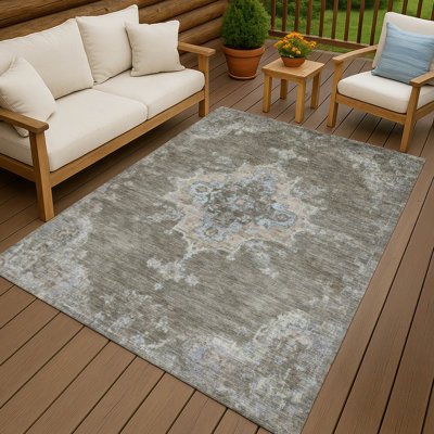 Tapis intérieur / extérieur lavable à la machine Hashlamoun ACN2321 Global