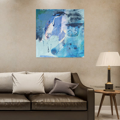 Contemporary Dive Into The Ocean I With Abstract Blue Art