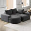 Chenille, 99 po, nuage courbé, modulaire, méridienne, 3 places, moderne, sans os, en forme de L, canapé, double coussin, éponge à haute résilience, rembourrage de la nuque rembourrée, densité de rebond lente-696968778