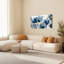 «Blue and Gold Floral», ensemble de 1 reproduction d'art sur toile tendue-707940706
