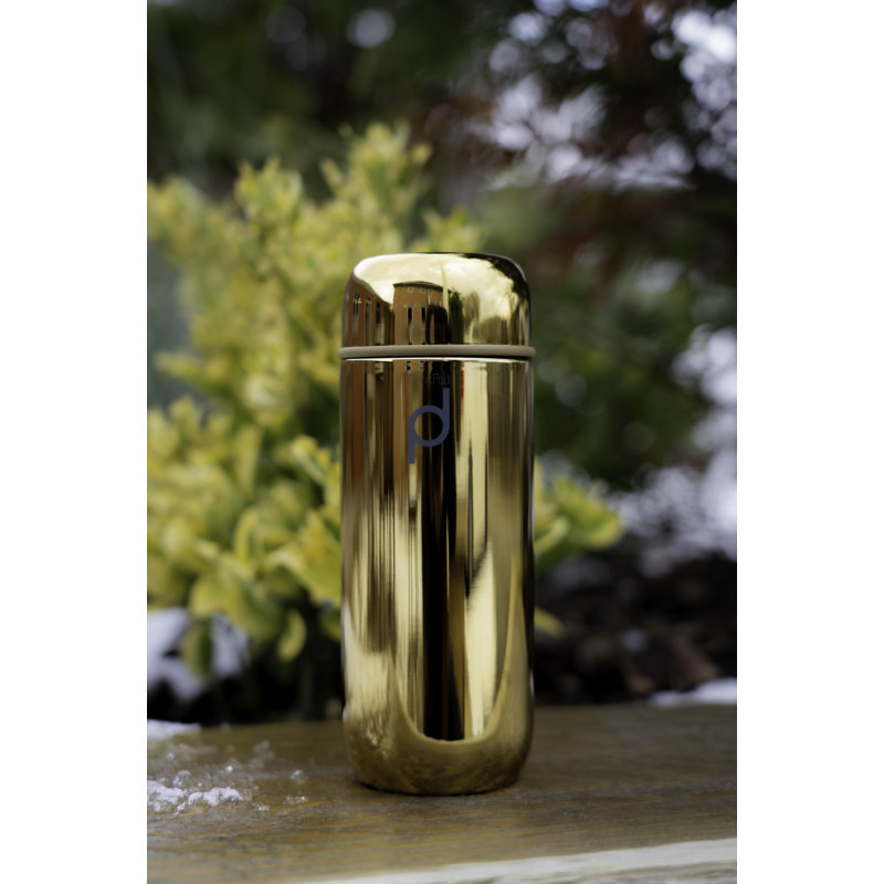 Grunwerg Drink Pod 200ml Vacuum Insulated Stainless Steel Travel Mug, Gold