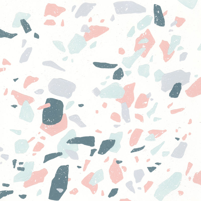 Terrazzo II - Imprimé, Non, H 30 po x l 30 po x P 1,25 po, Cadre flottant noir
