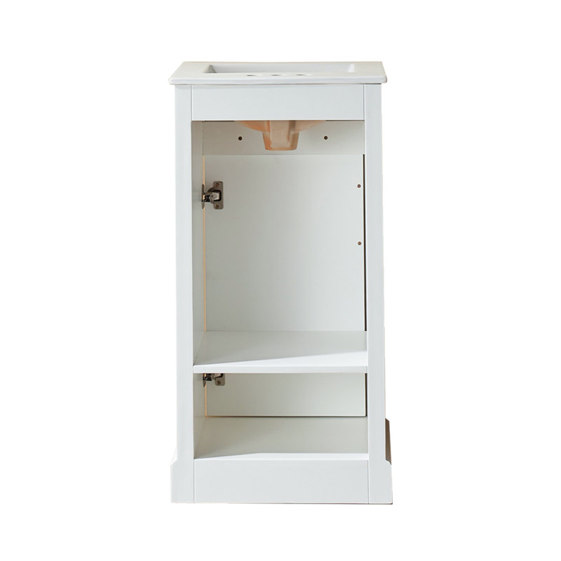 Meuble-lavabo simple autoportant entièrement assemblé avec plateau