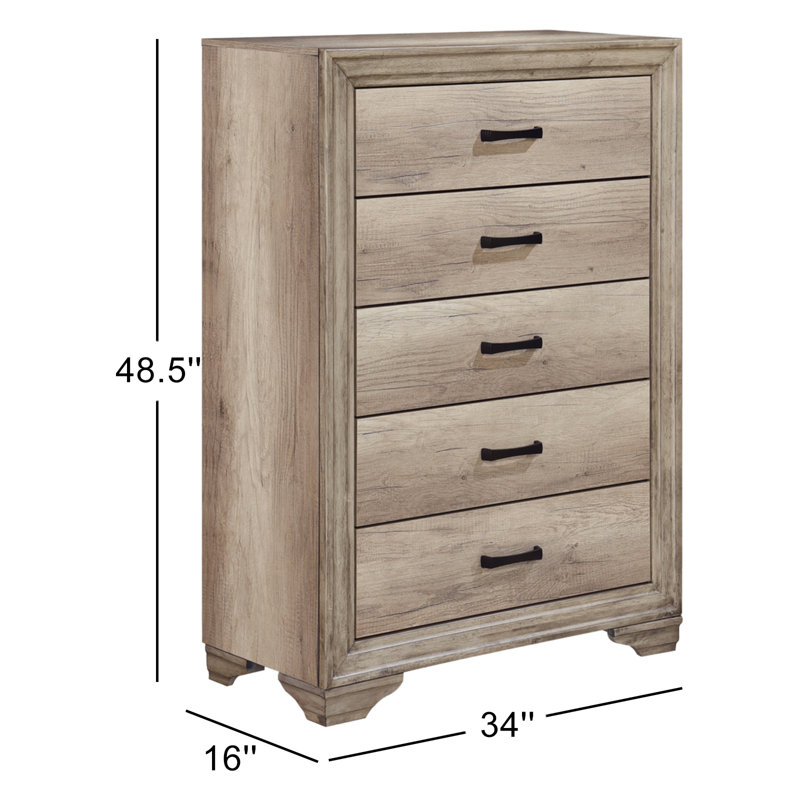 Mariel 34'' W 5 - Drawer Chest