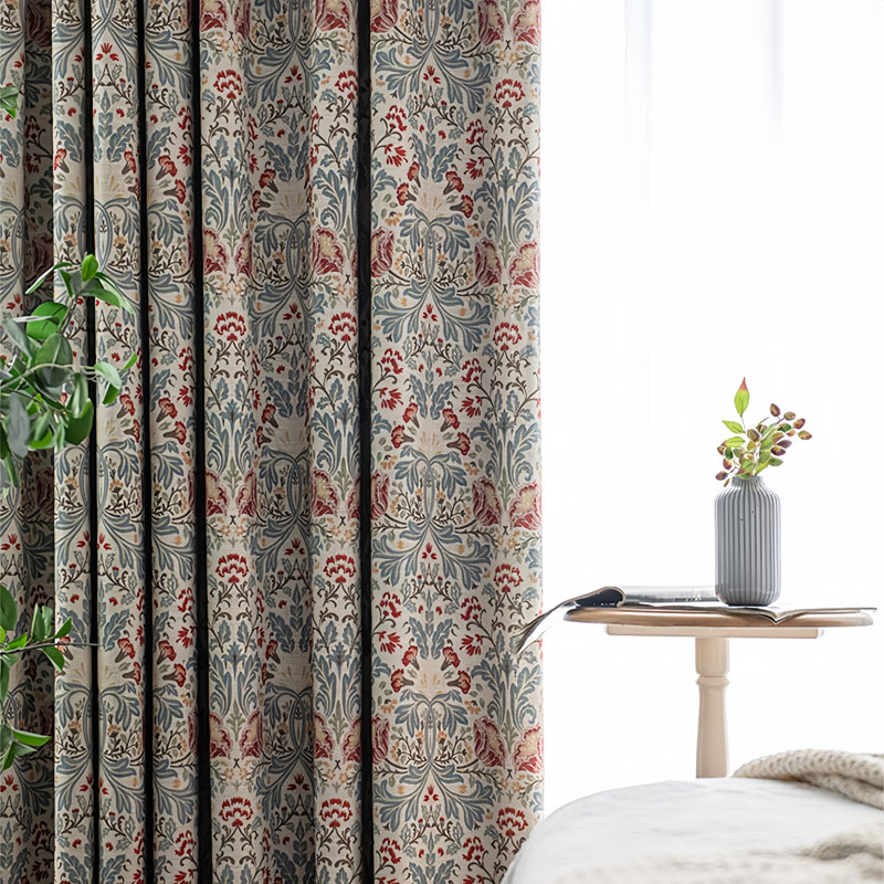 Kyle Cotton Blend Room Darkening Curtain Panel pair, 50" W x 96" L