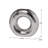 Halo 9" Ribbed Donut Ceramic Silver Vase-1331043251