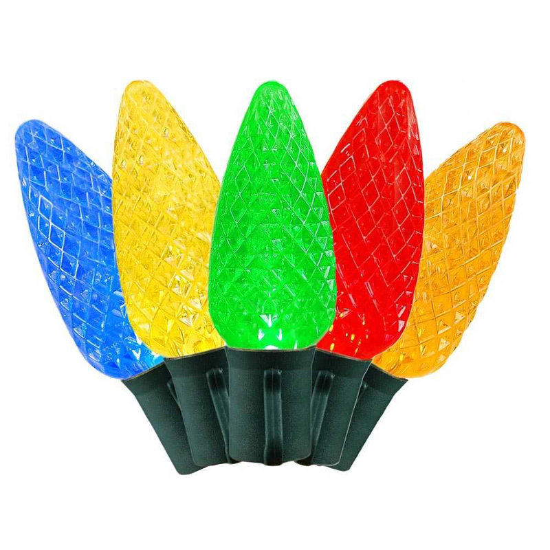 Guirlande de 25 lumières Sudie, Rouge/vert/jaune