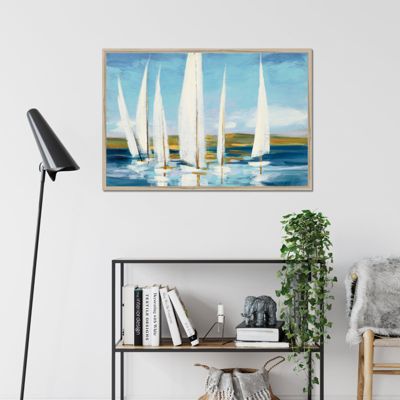 Horizon by Julia Purinton - Painting, 65cm H x 95cm W, Natural Wood Framed Paper Print