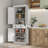 72.5" Kitchen Pantry Cabinet, Traditional Freestanding Storage Cabinet With 4 Doors, Drawer And 3 Adjustable Shelves For Dining Room, White Wood Grain