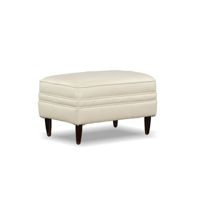 Ashtabula 100% Genuine Leather Ottoman 30.31"