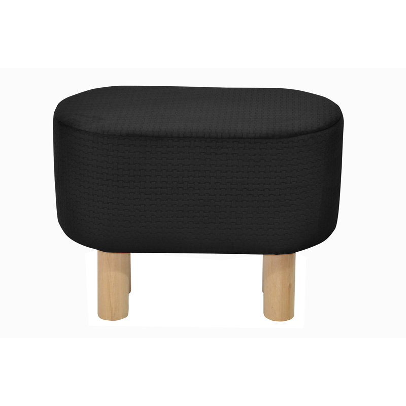 Kivi Polyester Blend Upholstered Bench, Black