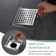 5.91'' Square Grid Shower Drain With Flange