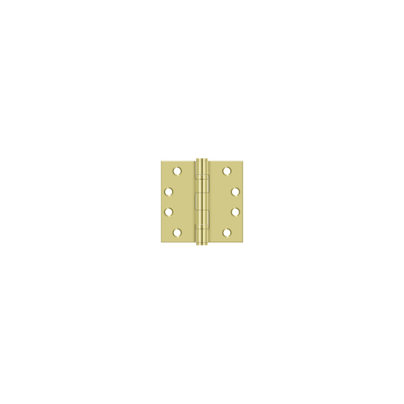 Steel Surface Mount Hinge, Polished Brass