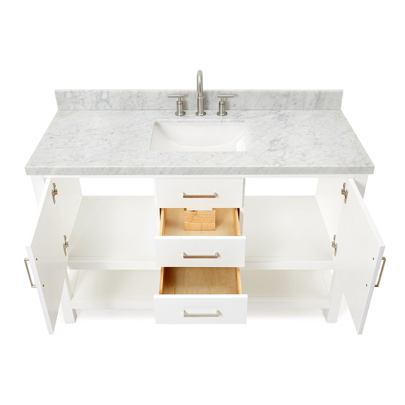 Bayhill 55'' W Single Vanity, White