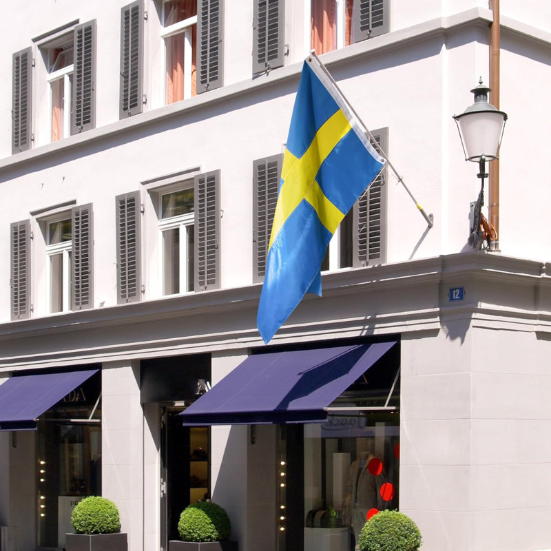 Drapeau suédois brodé H 36 po x l 60 po EverStrong Series