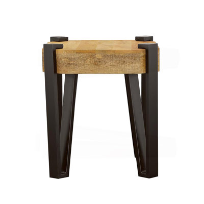 Table basse naturelle et noire matte