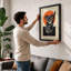 Bold Koala Geometric - Framed Print-479478259-479478262