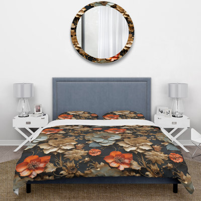 Vintage Tuscan Flowers I Floral Duvet Cover