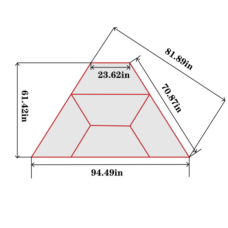 Ensemble de table de conférence pliable trapézoïdale modulaire mobile