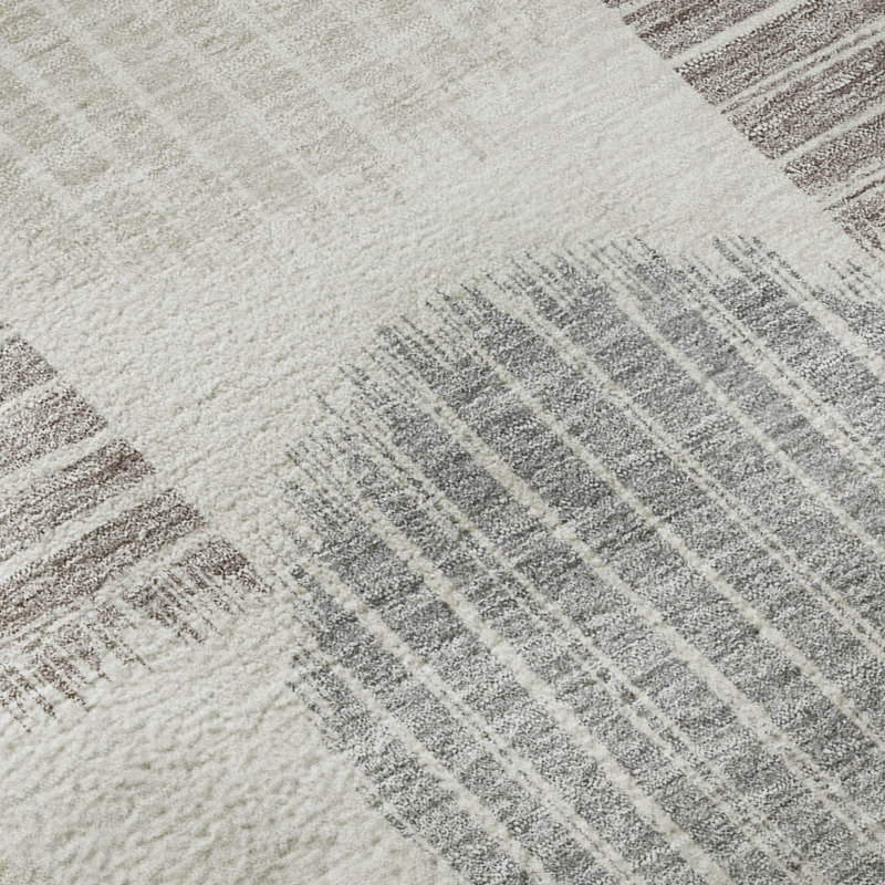 Premium Machine Washable Prisco Ivory Rug, Rectangle 9' x 12'