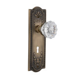 Meadows Plate with Decorative Keyhole and Crystal Door Knob