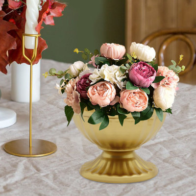 Blosser 2.6'' H X 3.9'' W X 3.9'' D Metal Table Vase