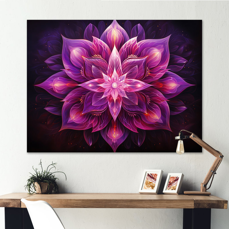 Judaïsme kabbale kaléidoscope sur toile, Toile tendue, H 24 po x l 32 po x P 1 po