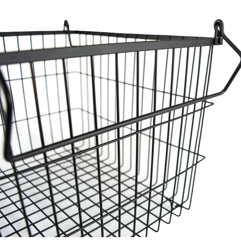 Rebrilliant Ohagan Decorative Basket, Black, 6.7" H x 6.3" W x 12.6" D