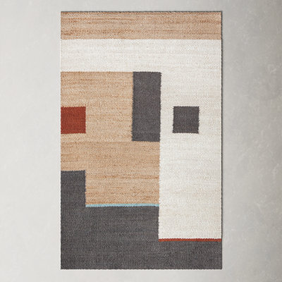 Marjorie Geometric Handwoven Jute/Sisal Tan/Ivory/Gray Area Rug -  AllModern, 3CA7C163B68845FFA842A5D4C161EDCB