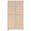 Armoire haute Myerson Grey Driftwood à 2 portes en bois d'ingénierie
