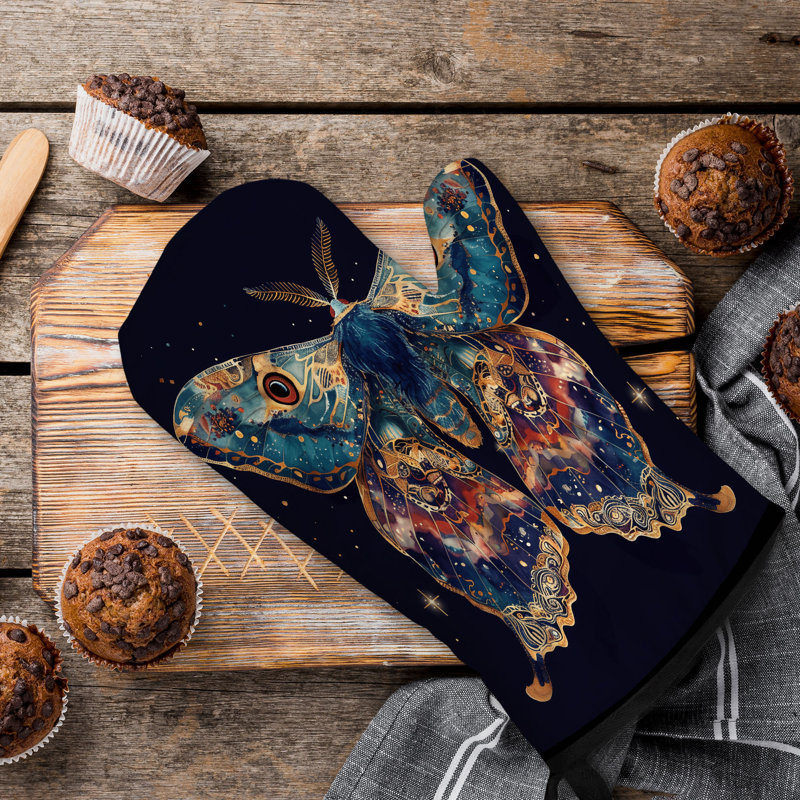 Moth Dream Oven Mitt Cotton Twill