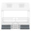 Structure de lit simple - lit plateforme simple en bois massif, lit d'enfant blanc, aucun sommier nécessaire-2123178196-2123178199