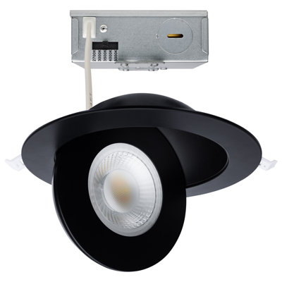 6'' Selectable Color Temperature 15 Watt Dimmable Air-Tight IC Rated LED Canless Recessed Lighting Kit