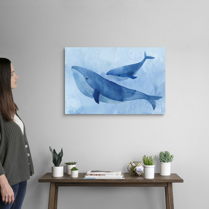 «Blue Spirits II» par Isabelle Z - reproduction d'art, H 20 po x l 30 po x P 1,25 po, Toile tendue