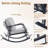 3 Piece Aluminum Outdoor Patio Rocking Seating Group