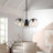 3-light Modern Black Chandeliers