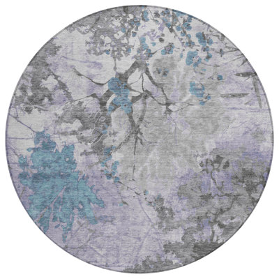 Machine Washable Indoor/Outdoor Chantille ACN2654 Abstract Rug