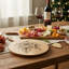 Planche à fromage ronde en bois de manguier de 25 cm (10 pouces) avec poinsettia gravé