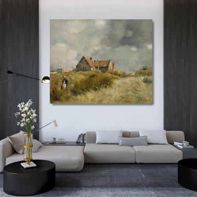 "Cottage in the Dunes" by  Jean Charles Cazin - Gallery Wrap Canvas Wall Art