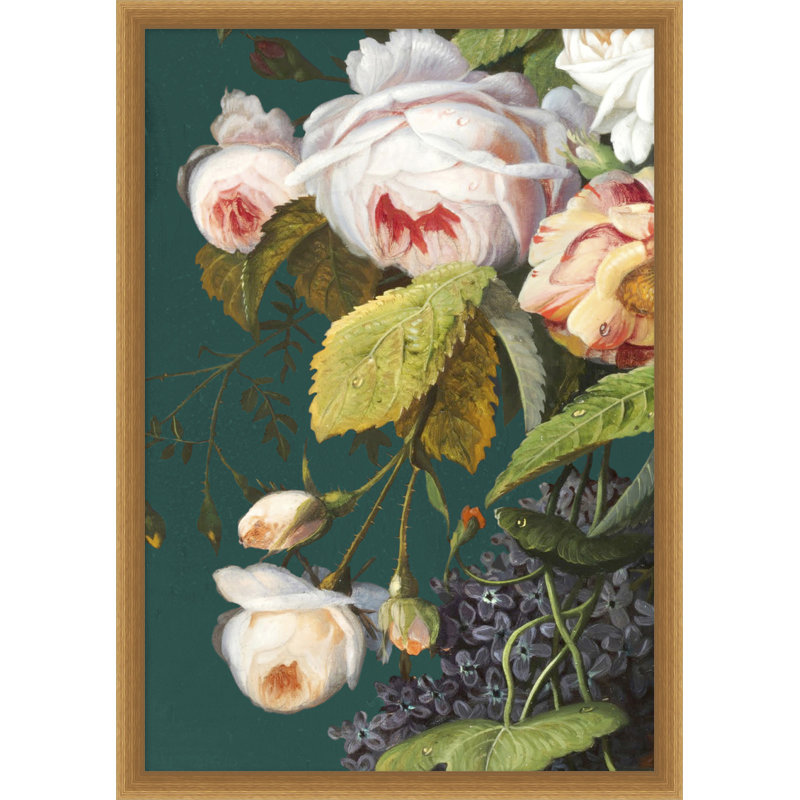 Baroque Bouquet, reproduction d'art graphique encadrée 2 po